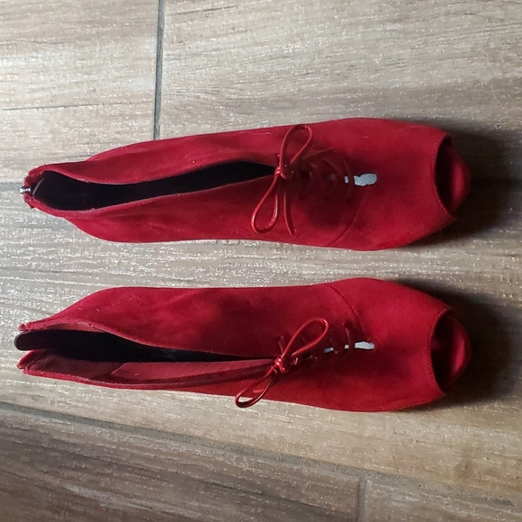 Impo Shoes Impo Scarlet Red Suede Sahara Heels Pumps Shoes Poshmark
